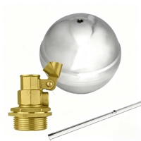 Vanne à flotteur à piston réglable en acier inoxydable PN10, filetage mâle 1/2"-2", OEM pour réservoir d'eau, tour d'eau, alimentation automatique en eau -50°C~100°C