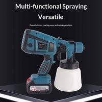 Pistolet à peinture sans fil portable 21 V, version à batterie et à cordon, avec buse de 1,8 mm pour peinture murale au latex, clôtures et travaux sur meubles