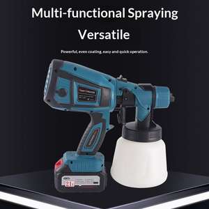 Pulvérisateur de <span class=keywords><strong>peinture</strong></span> sans fil 21V |   <span class=keywords><strong>Pistolet</strong></span> à <span class=keywords><strong>peinture</strong></span> électrique haute pression pour murs, clôtures, meubles, bricolage, maison, professionnel - Product Image 2