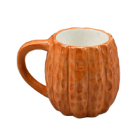 Mug en céramique 3D Halloween, porte-biscuits en forme de citrouille, tasse à café, pochette à biscuits, écologique, peint à la main, vaisselle pour fête d'automne