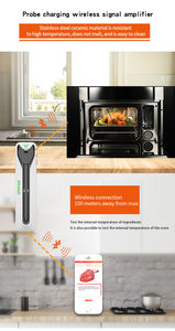 Thermomètre alimentaire Bluetooth véritablement intelligent avec alarme de température Thermomètre à viande sans fil longue distance 500FT avec fonction APP - Product Image 5