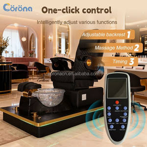 <span class=keywords><strong>Chaise</strong></span> de spa pour pédicure ergonomique, construction durable, pour salon de manucure avec bol à pieds en verre - Product Image 2