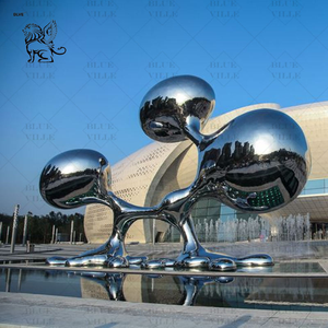 Statue de <span class=keywords><strong>hache</strong></span> géante en acier inoxydable, décoration de jardin personnalisée BLVE, sculptures métalliques d'extérieur - Product Image 5