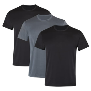 Proveedor al por mayor de camisetas de manga corta para hombre, estilo urbano, color gris oscuro, 210 g/m², antiencogimiento, cuello redondo unisex, 100 % algodón tejido - Product Image 1