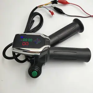 Acelerador torção com display/gps + fechadura, chave/cruzeiro/interruptor liga/desligamento, alça a gás, scooter elétrico, mtb, atv, peças