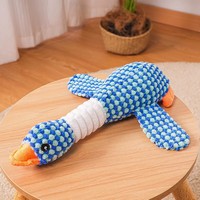 Peluche Canin Canard Bleu Durable, Jouet Sonore Résistant aux Morsures pour Animaux de Compagnie, Anti-Anxiété, Écologique, Vente en Gros, Fournitures pour Animaux OEM ODM