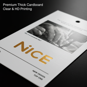 Etiquetas colgantes en relieve 3D en gris y blanco, etiquetas colgantes y etiquetas de papel artístico especiales para bolsas recicladas, ropa y calzado. - Product Image 5