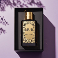 Bouteille de parfum carrée vide à col serti pour logo personnalisé, 30ml/50ml/100ml, en verre, prête pour la sérigraphie et les diffuseurs à bâtonnets
