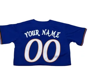 Camiseta <span class=keywords><strong>de</strong></span> Béisbol Azul y Naranja Personalizada 2026 con Nombre y Número del Equipo, Venta <span class=keywords><strong>al</strong></span> Por Mayor para Reino Unido y UE - Product Image 2