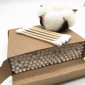 Doble cabeza <span class=keywords><strong>de</strong></span> algodón <span class=keywords><strong>de</strong></span> bambú <span class=keywords><strong>limpiador</strong></span> <span class=keywords><strong>de</strong></span> oído en buena calidad - Product Image 4