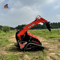 Mini-chargeuse sur chenilles diesel Kubota Euro 5 EPA avec broyeur forestier et tondeuse à gazon