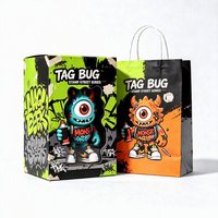 Boîte à surprise personnalisée avec sac, emballage en film laminé écologique avec fenêtre transparente, boîte en papier pour boîte cadeau jouet