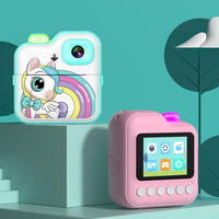 Appareil photo instantané miniature pour enfants avec batterie MicroSD 1000 mAh, écran 2,4'', Full HD - Compatible iOS/Android, cadeau pour enfants