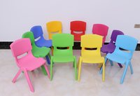 Chaise et table en plastique pour garderie et maternelle, bureau d'étude pour enfants, mobilier coloré en plastique pour enfants, chaise préscolaire en gros