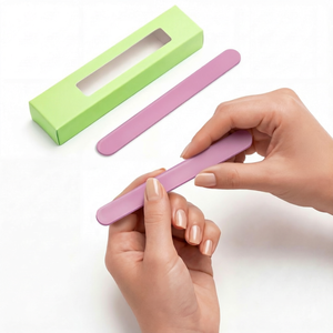 Vente en gros et personnalisation disponibles : Lime à ongles double face en verre cristal Zebra avec grain 100/150/180 (grossier et fin) - Product Image 1