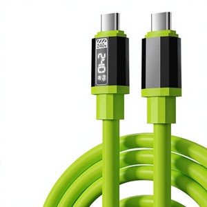 สายดาต้า SK Type C to Type C รองรับการชาร์จเร็ว 240W ความยาว 1 เมตร สีเขียว สายหุ้ม TPE ตัวนำทองแดงแท้ - Product Image 1