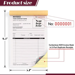 Carnets <span class=keywords><strong>de</strong></span> reçus autocopiants personnalisés en gros, carnets <span class=keywords><strong>de</strong></span> factures duplicata numérotés pour les ventes en magasin et les petites entreprises - Product Image 3