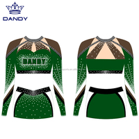 Uniformes Cheer de haute qualité Cheerleading Dance Dress Rhinestone Cheerleading Uniform Designs de costumes