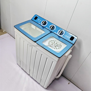 Lavadora semiautomática de 11 kg, azul y blanca, de doble tina, carga superior, operación en inglés, nueva condición, para el hogar, tamaño grande. - Product Image 6