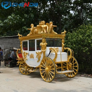 Fabricant de calèches royales classiques européennes / calèches royales à chevaux blancs, chariot à quatre roues de luxe pour mariage, chariot à chevaux à vendre - Product Image 3