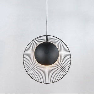Yizhongshan — <span class=keywords><strong>lampe</strong></span> suspendue suspendue en métal au design unique, de couleur noire, luminaire décoratif d'intérieur, idéal pour un bar ou une salle à manger - Product Image 2