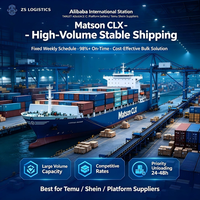 Transitaire, Matson CLX LCL FCL Fret maritime consolidé DDP USA, espace garanti sans supplément de surcharge pour les marchandises B2B