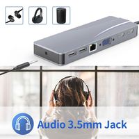 Socle à 3 moniteur double Displaylink, Station d'accueil, adaptateur réseau RJ45, alimenté par USB, Hub Type C