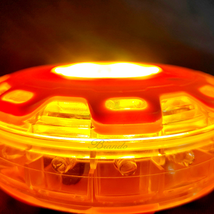 Feux de signalisation LED, feux de barricade, rechargeables, 2,2 Ah, feux stroboscopiques orange, étanches IP68, feux de signalisation routière LED - Product Image 1