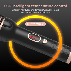 <b>Hot</b> Sale OEM Double PTC Ceramic Hair Straightener Curling <b>Comb</b> Multifunctional Electric <b>comb</b> brush with LED Temperature Display - Product Image 3