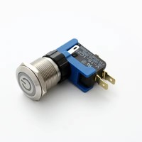 Interrupteur à bouton-poussoir verrouillable ELEWIND 30 mm 15 A avec éclairage, protection IP65, 250 VAC, modèle PM301-LC-11ZET/S