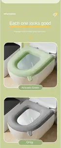 थोक धोने योग्य टॉयलेट सीट कुशन सिलिकॉन टॉयलेट कवर यूनिवर्सल बाथरूम वाटरप्रूफ टॉयलेट सीट पैड