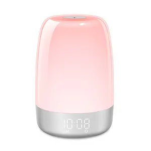 Travel Sunrise Sunset Digital Alarm Clock Desk Lamp Color Changing Smart Wake Up Night Light For Kids