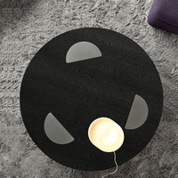 Meubles de salon de style moderne, table basse ronde avec plateau en verre trempé et base en acier inoxydable