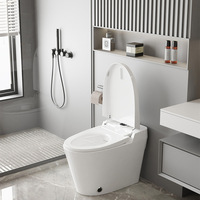 WC intelligent en céramique moderne à LED, 2 pièces, pour hôtel, avec télécommande, à poser au sol, pour projets hôteliers