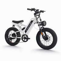 Vélo électrique KRISTIAN à pneus larges de 20 pouces, 48V 500W, tout-terrain, VTT électrique à double suspension, style cyclomoteur