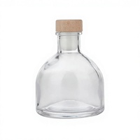 Carafe à spiritueux en verre carré à base épaisse, de qualité supérieure, avec bouchon hermétique pour gin, vodka et emballage cadeau, 400 ml