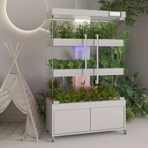 Гидропонная система стеклянного шкафа для выращивания растений