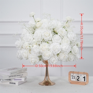 DKB Realistic Silk Artificial <b>Flower</b> Balls Factory Wholesale Wedding Table Centerpieces White - Product Image 2