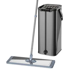 Microfiber Vloer Mop Met 3Pcs Mop Doek Vervangen Hand-Gratis Wassen Platte Mop Handleiding Extrusie Huishoudelijke
