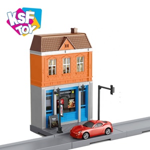 Venta caliente creativo educativo montar juguete europeo panadería cabaña diy <span class=keywords><strong>Casa</strong></span> de juguete con aleación coche fundido - Product Image 3