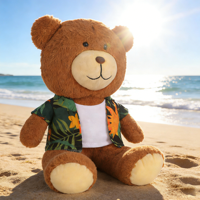 MSYO Vêtements pour poupée ours en peluche de 30 cm, mini-jouet de dessin animé, échelle 1:6, peluche unisexe