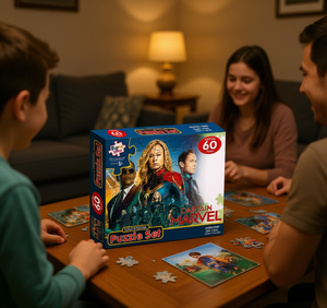 Ensemble de puzzles amusants Captain Marvel, 60 pièces, jouet éducatif pour les enfants de 3 ans et plus, puzzle en carton - Product Image 2