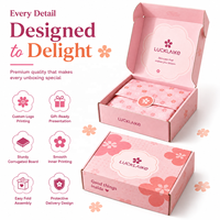 Cajas de Cartón Corrugado Reciclables al por Mayor para Envíos de Cosméticos, Color Negro y Rosa, con Impresión de Logotipo