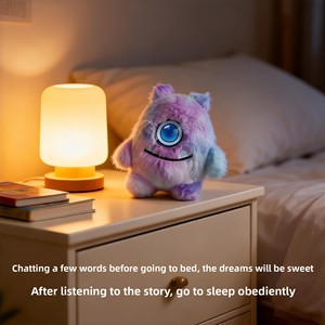 Peluche interactive intelligente à commande vocale avec yeux LED, compagnon émotionnel, <span class=keywords><strong>robot</strong></span>, animal de compagnie électronique, vocalisation musicale - Product Image 4