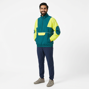 Lightweight New Design Canvas Windbreaker <b>Jacket</b> with Stand Collar and Hood for Men for Outdoor Sports and Casual Wear in Autumn - Product Image 1