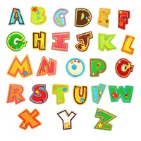 Patchs brodés lettres à coudre ou thermocollants, alphabet coloré de A à Z, badges appliqués pour vêtements, chapeaux, noms personnalisés pour enfants, kit de patchs DIY