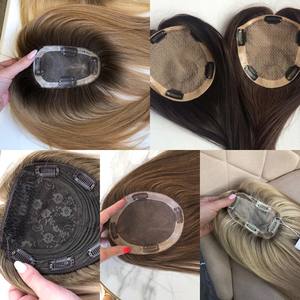 Hair <strong>Toppers</strong> Human Hair Mono Clip in Virgin European Human Hair <strong>Topper</strong> 6*7 7*8 8*9 Inch Women Mono <strong>Open</strong> Weft Skin Base <strong>Topper</strong> - Product Image 6