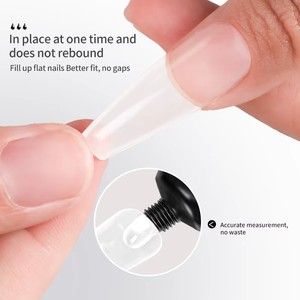 Gel UV Adhésif <span class=keywords><strong>Fort</strong></span> pour Ongles, Non Toxique, Écologique, pour Salons et DIY, French Manucure Longue Durée - Product Image 1