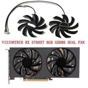 Enfriador de GPU VGA, ventilador para tarjetas gráficas, T129215SU, para POWERCOLOR RX <span class=keywords><strong>5700</strong></span> <span class=keywords><strong>XT</strong></span> 6500XT 6600 6600XT 5700XT <span class=keywords><strong>6700</strong></span> 6700XT Fight - Product Image 1