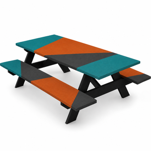 Juego de Mesa y Banco para Cerveza con Cubierta para Picnic, Fabricado con Tela Reciclada GRS, para Programas de Alquiler de Eventos Sostenibles - Product Image 1